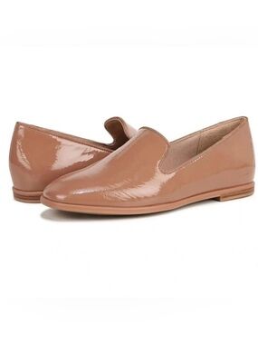 Naturalizer Women's Effortless Slip-on Loafer Flat Hazelnut Brown Patent Leather